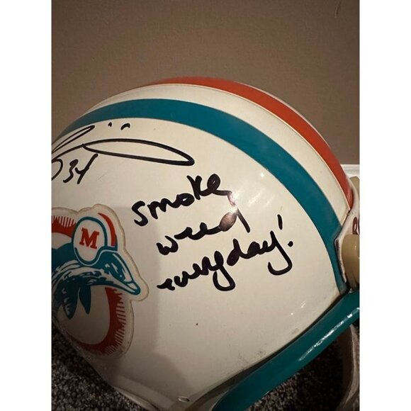 Ricky Williams signed Smoke Weed Everyday autographed Miami Dolphins Helmet BAS - Picture 3 of 6